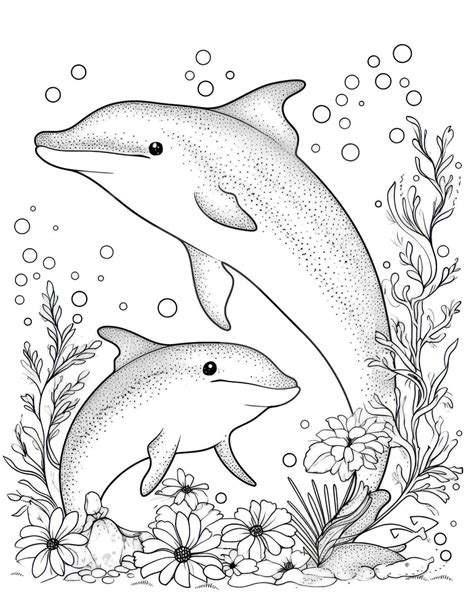 adult coloring page dolphin|Dolphin Coloring Pages for Kids and Adults .